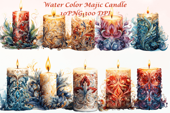 Download Water Color Magic Candle - Color Collection