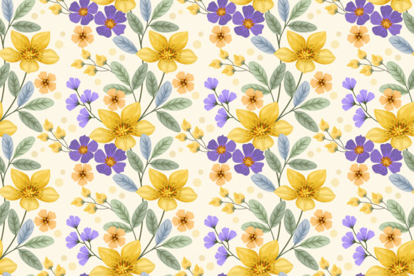 Download Colorful Flower Design Seamless Pattern. - Color Collection