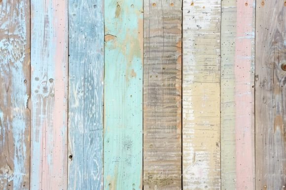 Download Weathered Wooden Fence in Pastel Colors - Color Collection