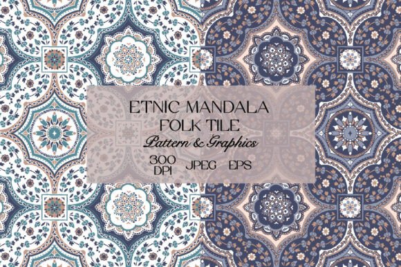 Download Ethnic Mandala Tile Pattern - Mandala Collection