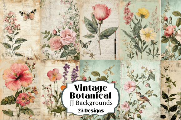 Download 23 Vintage Botanical Illustrations Flora - Flora Collection