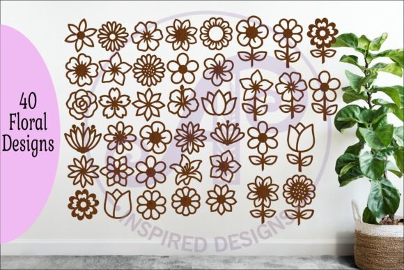 Download 40 Flower SVG Bundle, Floral Cut Files - Flora Collection