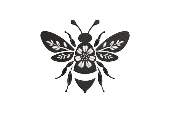 Download Floral Bee Silhouette - Flora Collection