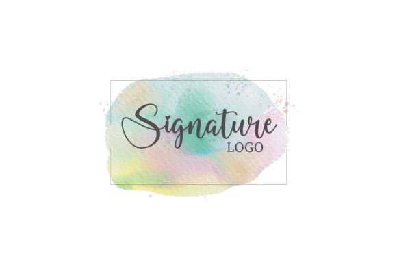 Download Watercolor Signature Logo Design - Color Collection
