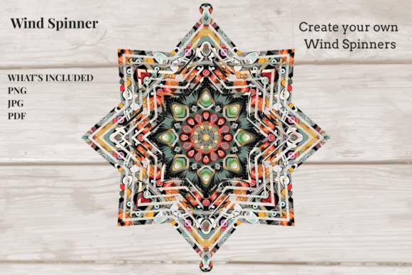 Download Mandala Mosaic Star Spinner - Mandala mosaic Collection