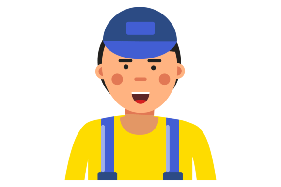 Download Auto Repair Service Worker Avatar Color - Color Collection