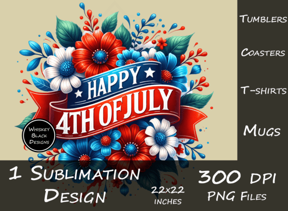 Download 4th of July Floral Banner Graphic - Flora Collection