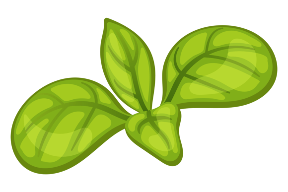 Download Green Herb Leaves Cartoon Icon. Aroma Pl - Aroma Collection