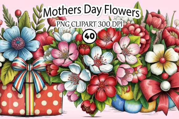 Download Watercolor Mother’s Day Flowers Clipart - Color Collection