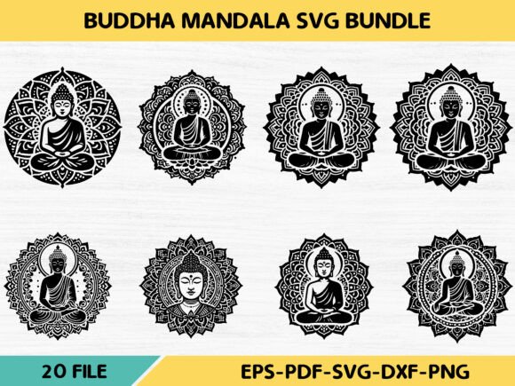 Download Buddha Mandala Svg Bundle - Mandala Collection