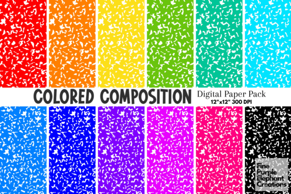 Download Colored Composition Notebook Pattern KDP - Color Collection
