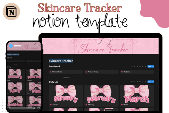 Download Skincare Tracker Notion Template - Skincare Collection