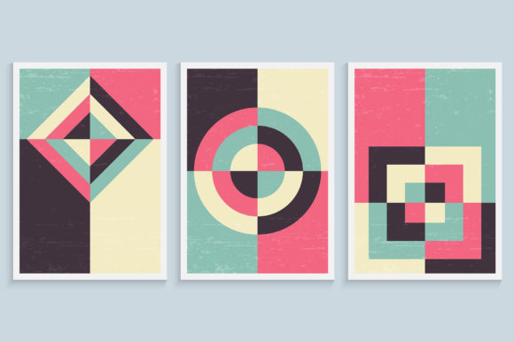 Download Minimalist Art Wall in Vintage Colors - Color Collection