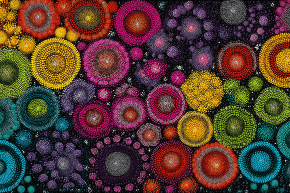 Download Colorful Dot Mandala Mosaic Pattern Art - Mandala mosaic Collection