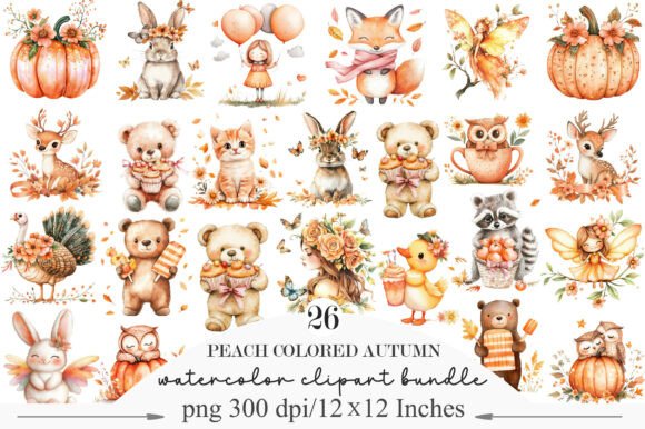Download Peach Colored Autumn Clipart - Color Collection