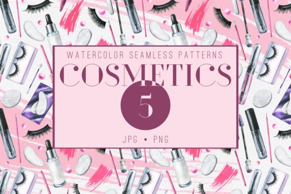 Download Eye Cosmetics Watercolor Patterns - Color Collection