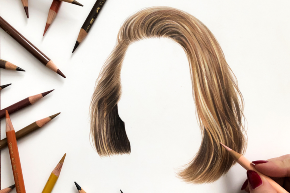 Download Drawing Hair with Colored Pencils - Color Collection