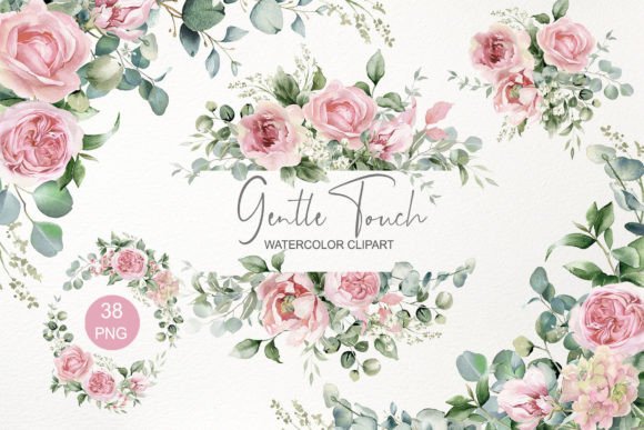 Download Pink Floral Clipart. Watercolor Flowers - Flora Collection