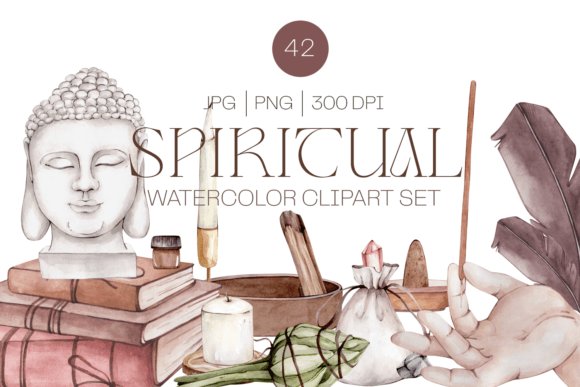 Download Watercolor Spirituality Accesories Set - Color Collection
