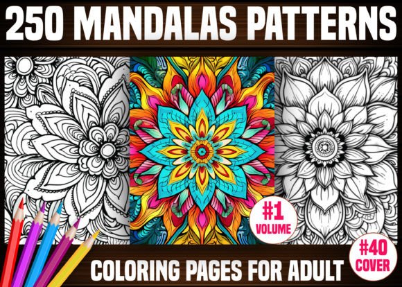 Download 250 Mandalas Patterns Coloring Pages-KDP - Mandala Collection