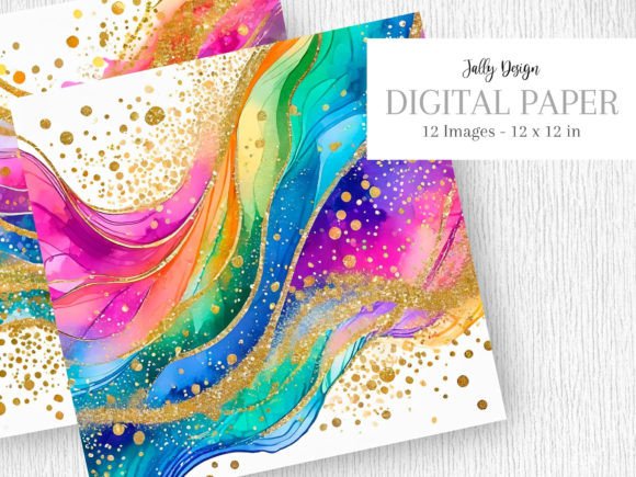 Download Vivid Colored Rainbow Alcohol Ink Art - Color Collection