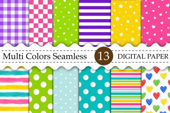 Download Multi Colors Digital Paper Pattern - Color Collection