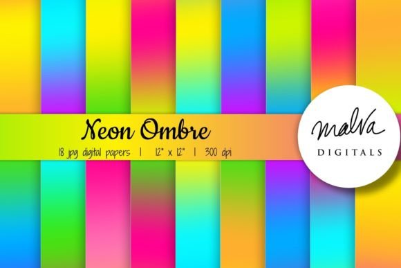Download Neon Colors Ombre Background - Color Collection