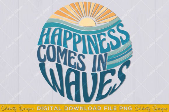 Download Happiness Comes in Waves Summer Beach - Happiness Collection