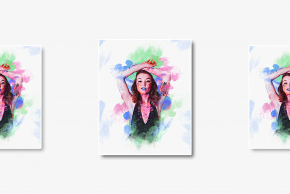 Download Watercolor Photo Effect Template - Color Collection