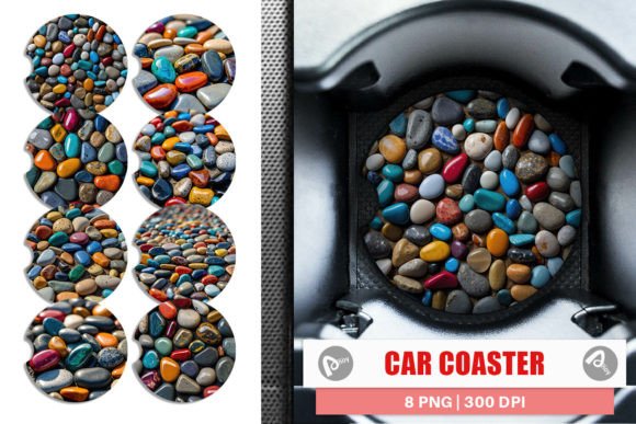 Download Car Coaster Colorful Stones - Color Collection